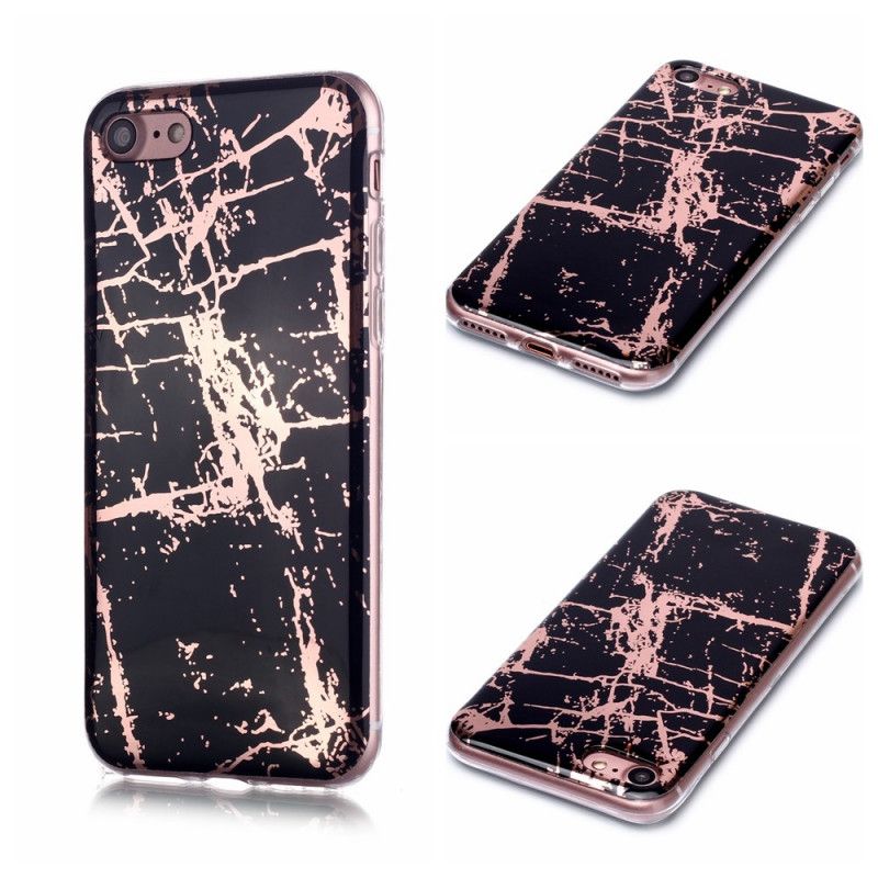 Skal iPhone 7 / 8 / SE 2 Svart Marmorfärgad Geometri