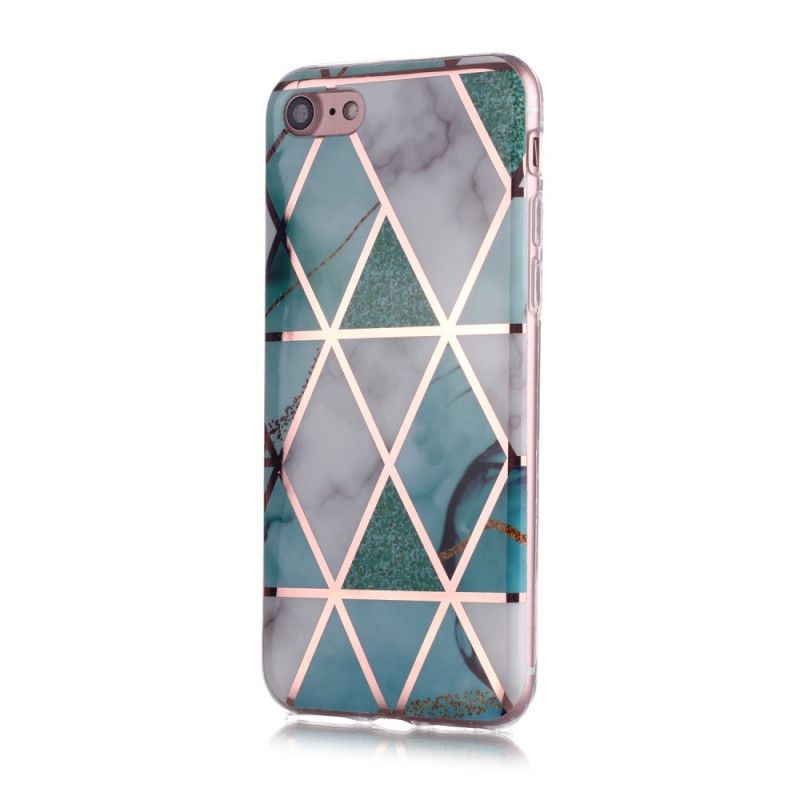 Skal iPhone 7 / 8 / SE 2 Svart Marmorfärgad Geometri