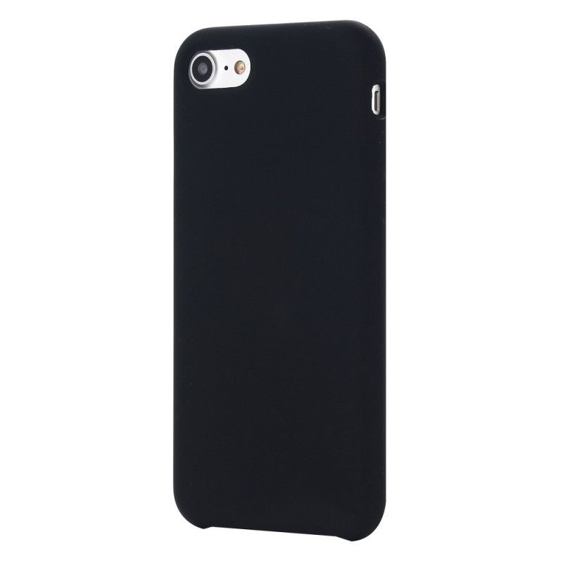 Skal iPhone 7 / 8 / SE 2 Svart Mobilskal Flytande Silikon