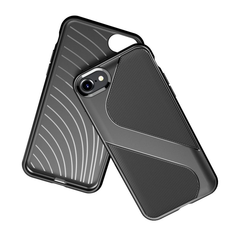 Skal iPhone 7 / 8 / SE 2 Svart Strukturerad Design
