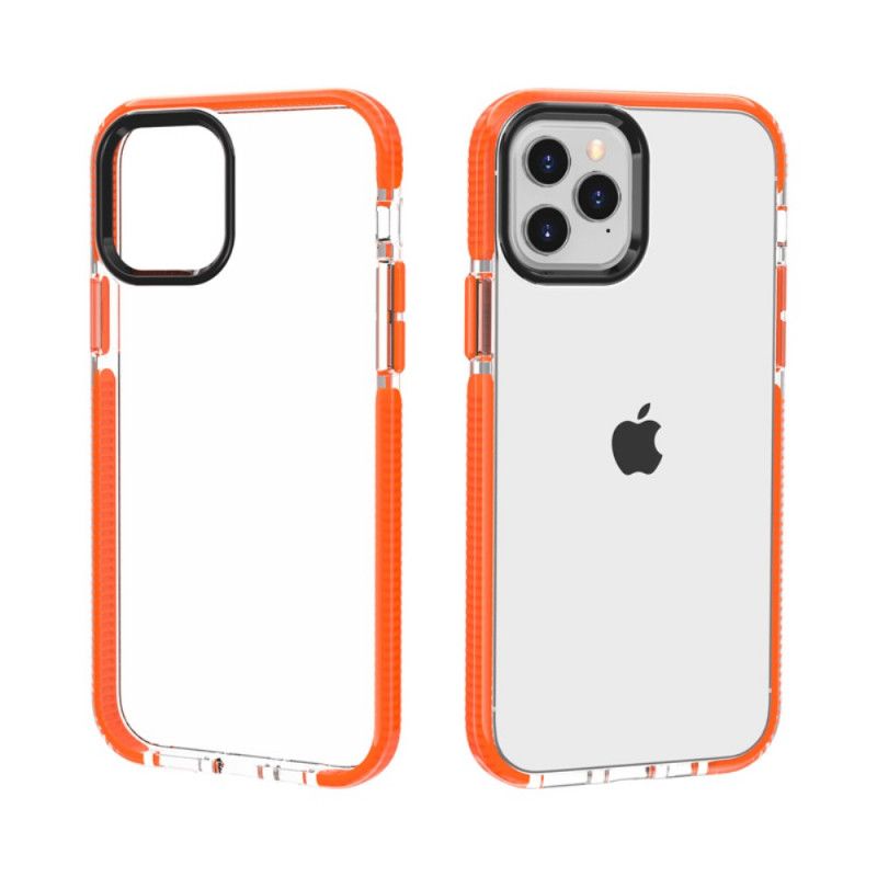 Skal för iPhone 12 Mini Svart Genomskinliga Silikonkanter