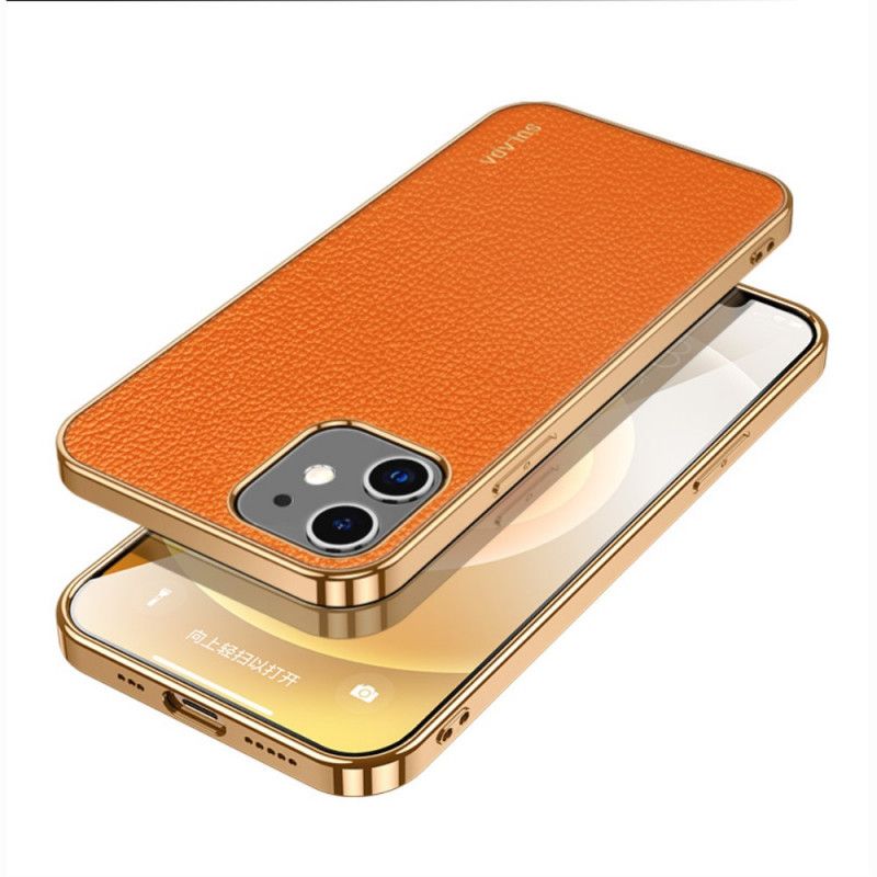 Skal iPhone 12 Mini Svart Sulada Läderstil