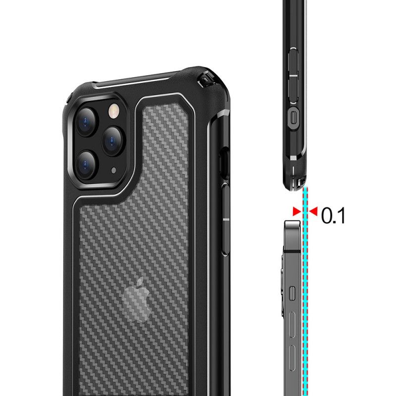 Skal iPhone 12 Mini Svart Transparent Kolfiberstruktur