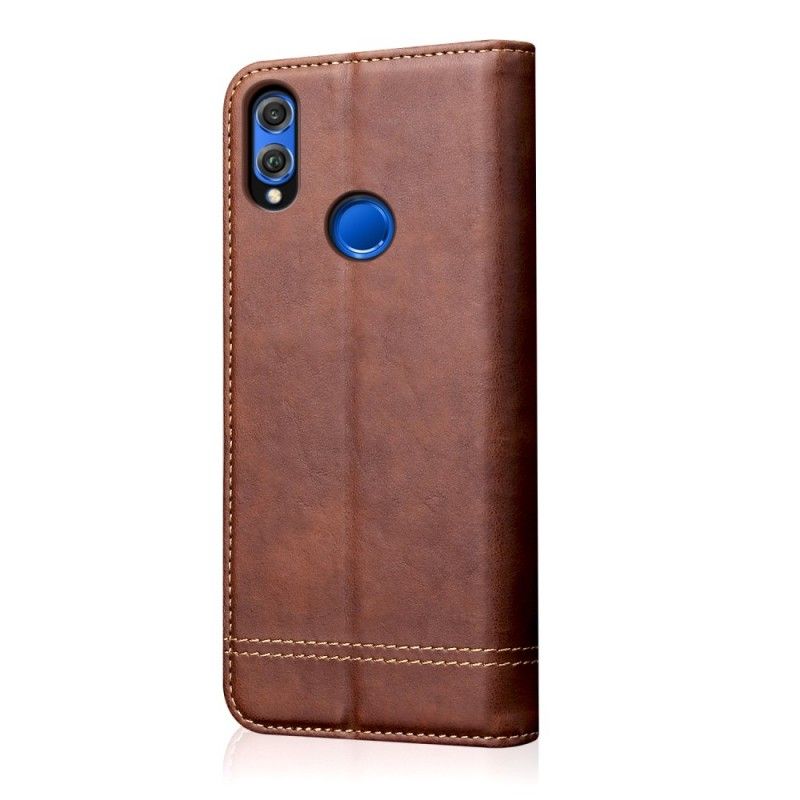 Folio-fodral Honor 8X Svart Sydd Lädereffekt