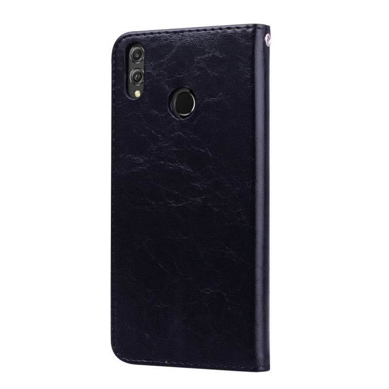 Läderfodral Honor 8X Svart Hattprins Vintage Oljevax