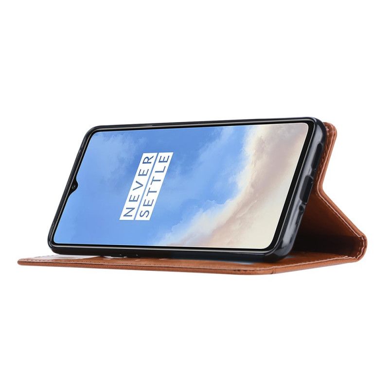 Folio-fodral OnePlus 7T Svart Korthållare I Konstläder