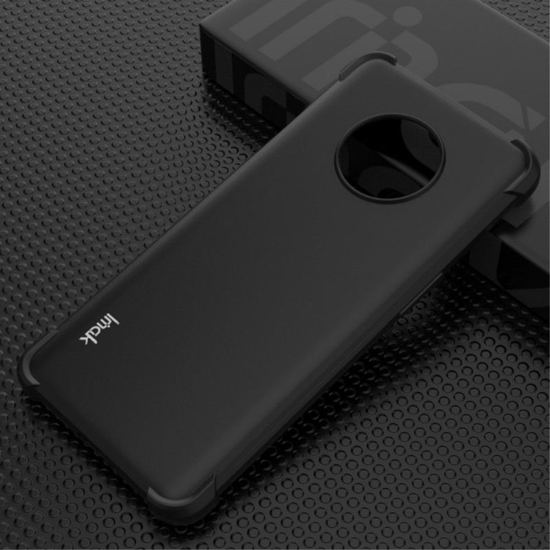 Skal OnePlus 7T Svart Flexibel Silikon Med Imak Skärmfilm