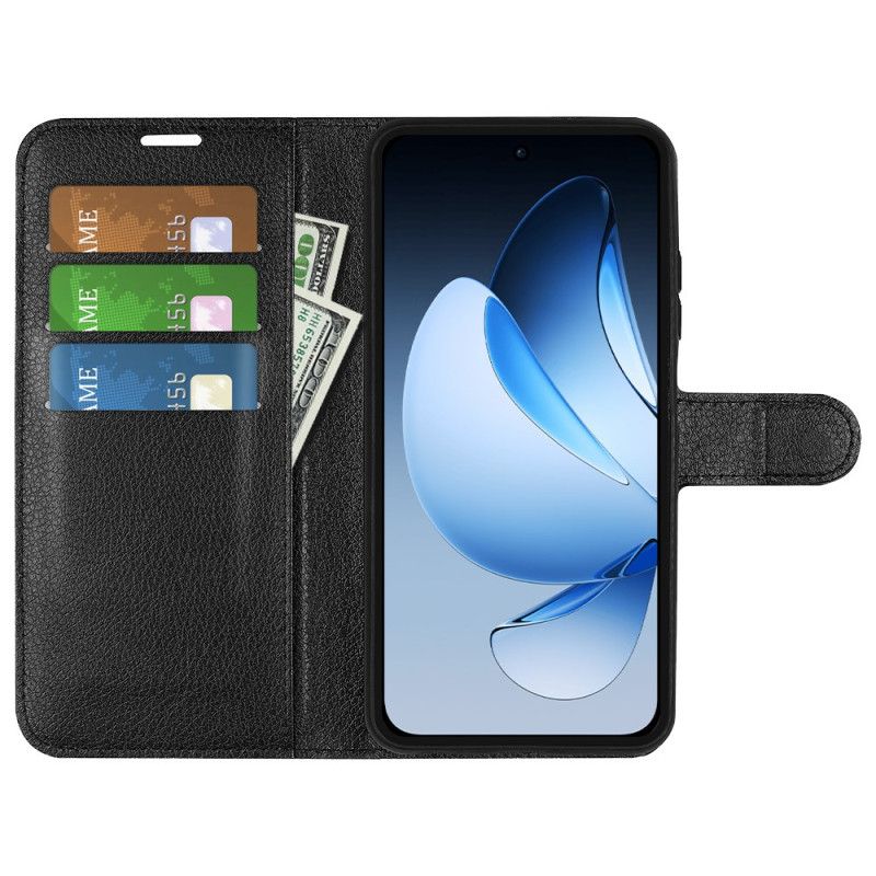 Skyddsfodral Oppo Reno 13 5g Klassisk Litchi-imitationsläder