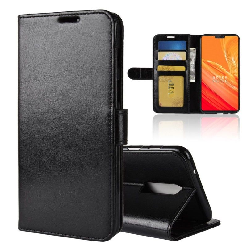Läderfodral OnePlus 6 Svart Lädereffekt