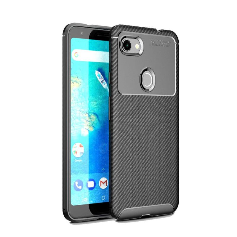 Skal Google Pixel 3A XL Svart Flexibel Kolfiberstruktur