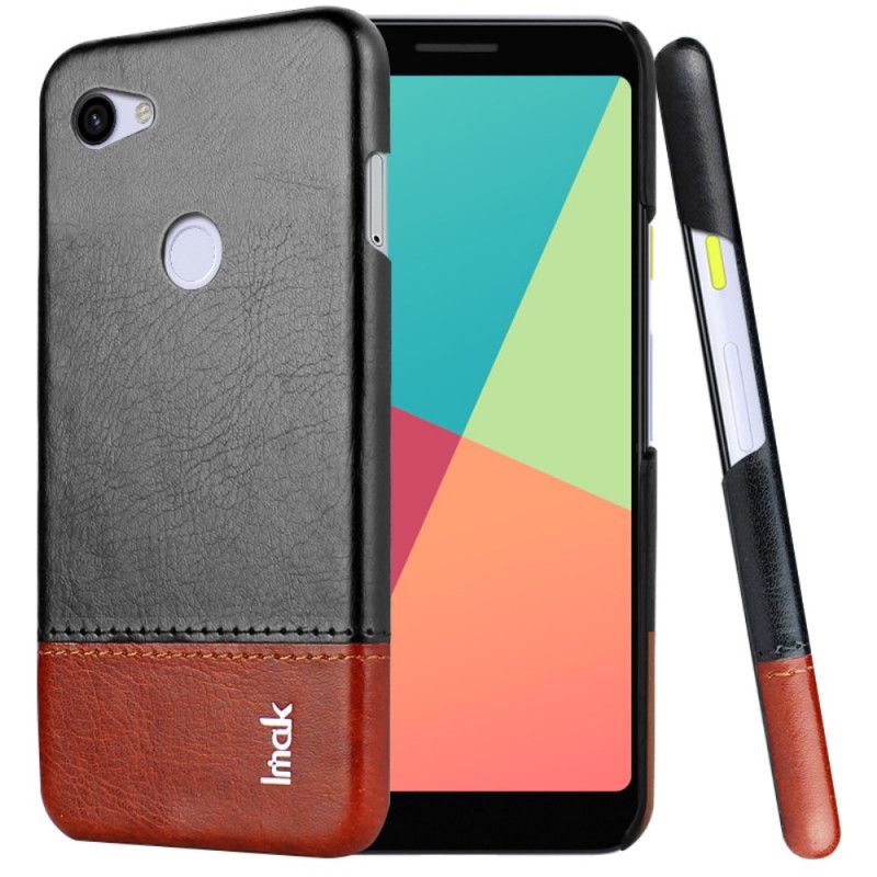 Skal Google Pixel 3A XL Svart Lädereffekt I Imak Ruiyi-Serien