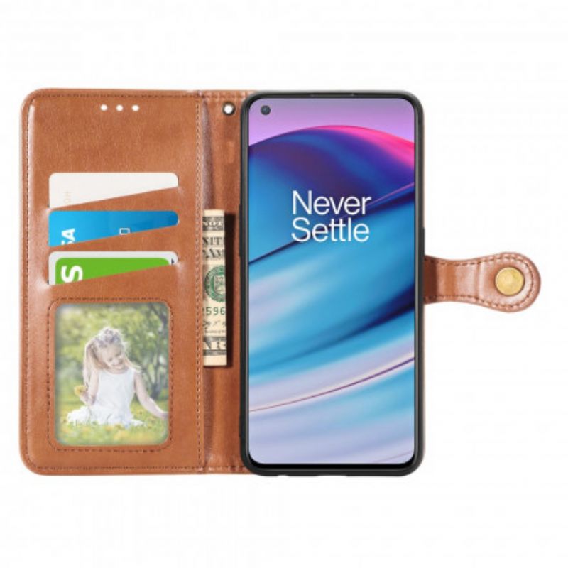Skyddsfodral Oneplus Nord Ce 5g Konstläder Och Vintagelås