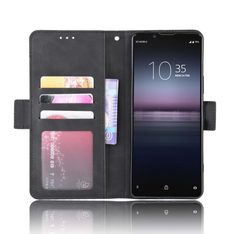 Fodral Sony Xperia 5 II Svart Förstklassigt Multikort