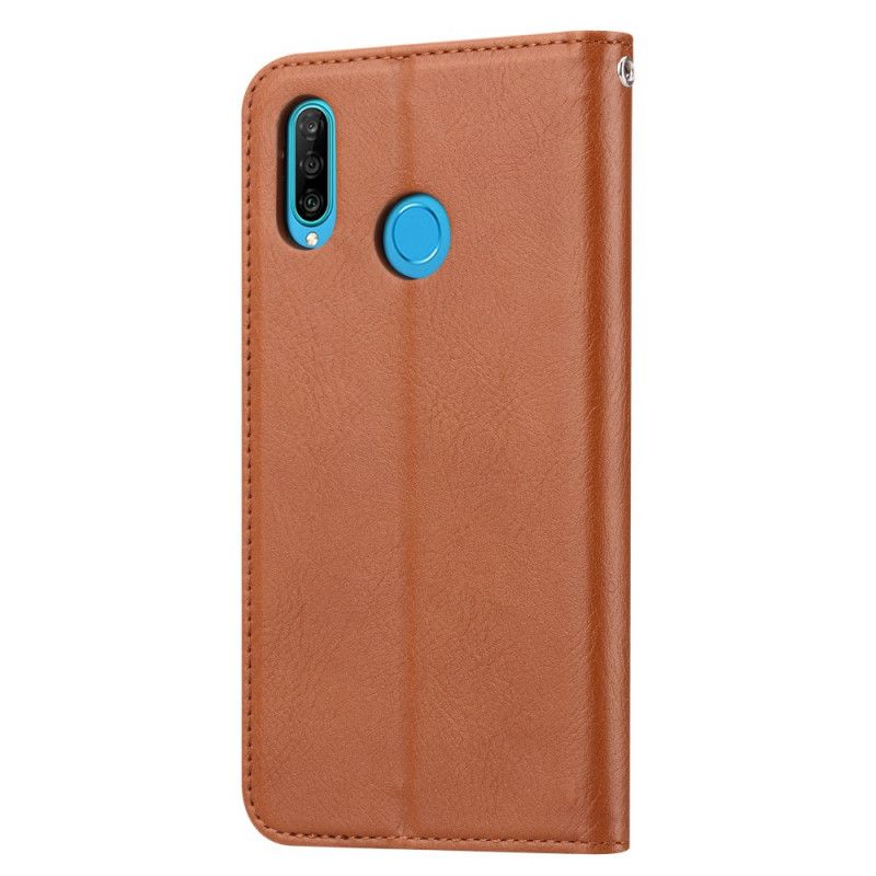 Folio-fodral för Huawei P Smart Plus 2019 Svart Korthållare I Konstläder