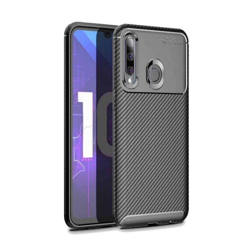Skal Huawei P Smart Plus 2019 Svart Flexibel Kolfiberstruktur