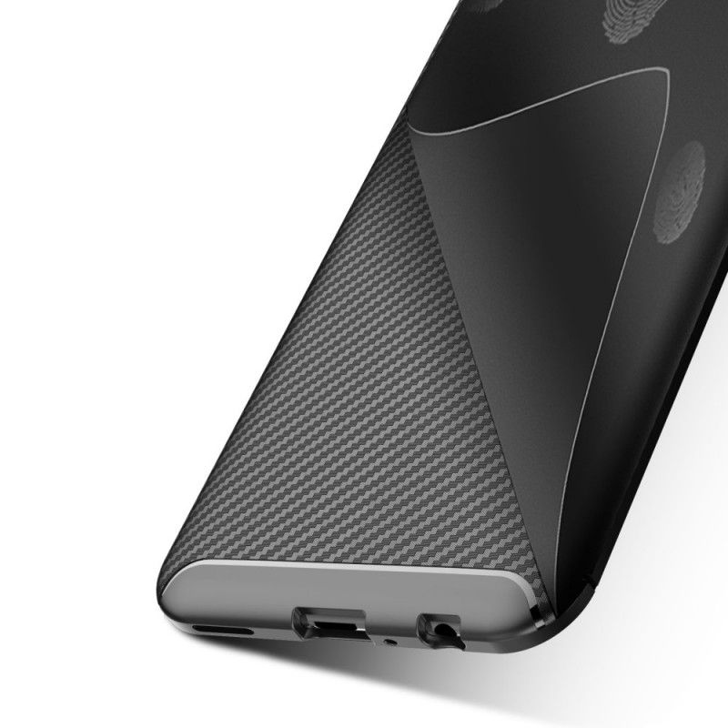 Skal Huawei P Smart Plus 2019 Svart Flexibel Kolfiberstruktur