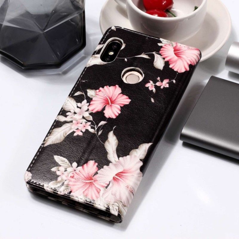 Fodral för Xiaomi Redmi Note 5 Rosa Blommor
