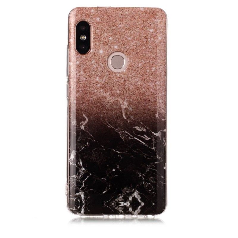 Skal Xiaomi Redmi Note 5 Svart Glitter I Marmor