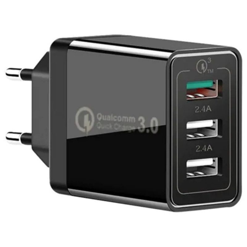 3 Portar Snabb Usb-Laddningsadapter