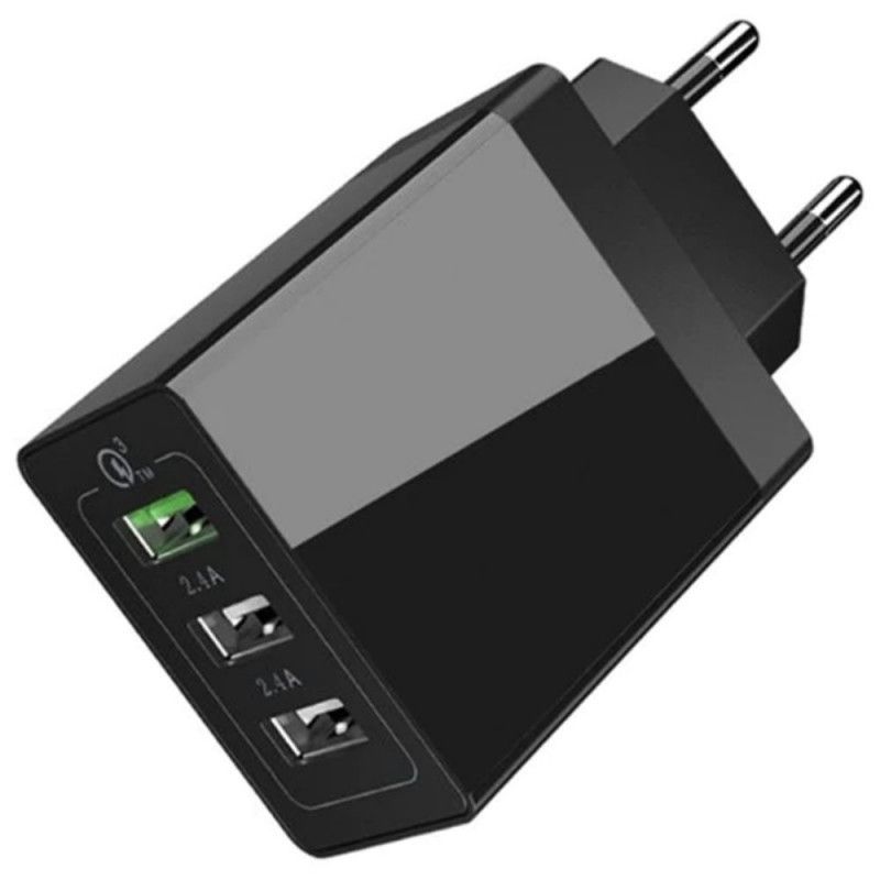 3 Portar Snabb Usb-Laddningsadapter