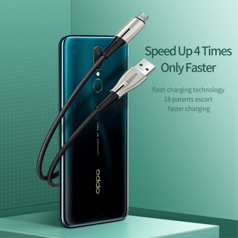Baseus Micro Usb Snabbladdningskabel 4A 0.5M