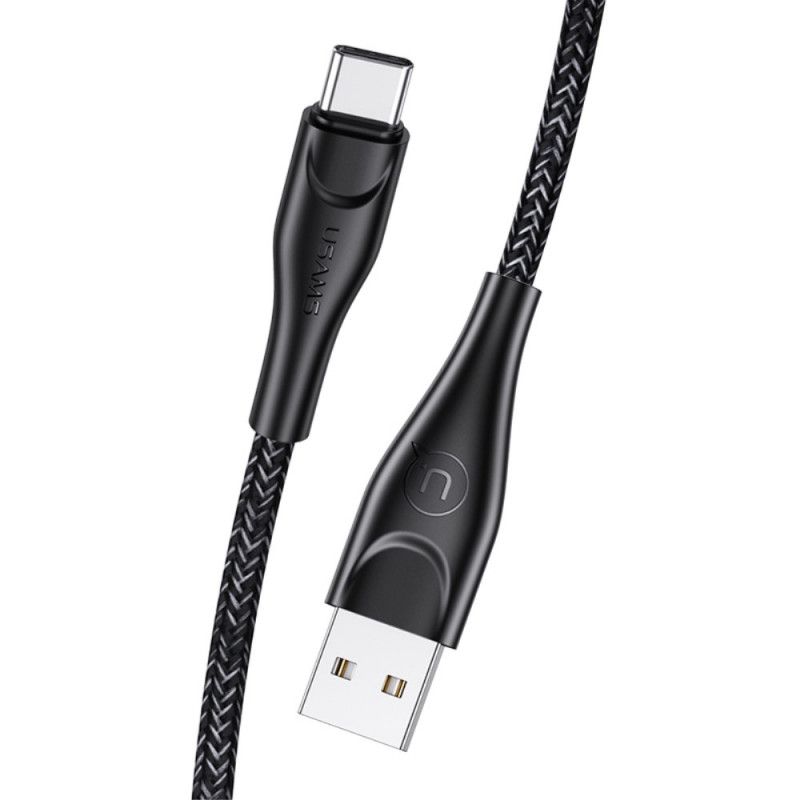 Usams Usb 1 Meter Flätad Nylonladdningskabel