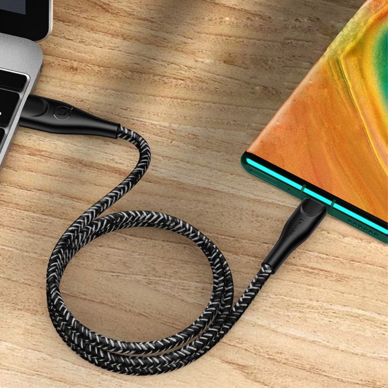 Usams Usb 1 Meter Flätad Nylonladdningskabel