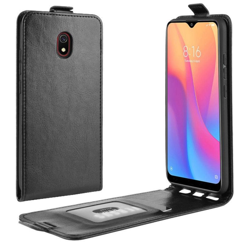 Fodral för Xiaomi Redmi 8A Svart Vikbar Lädereffekt