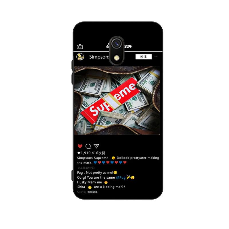 Skal Xiaomi Redmi 8A Mobilskal Simpsons Högsta Flexibla Silikon