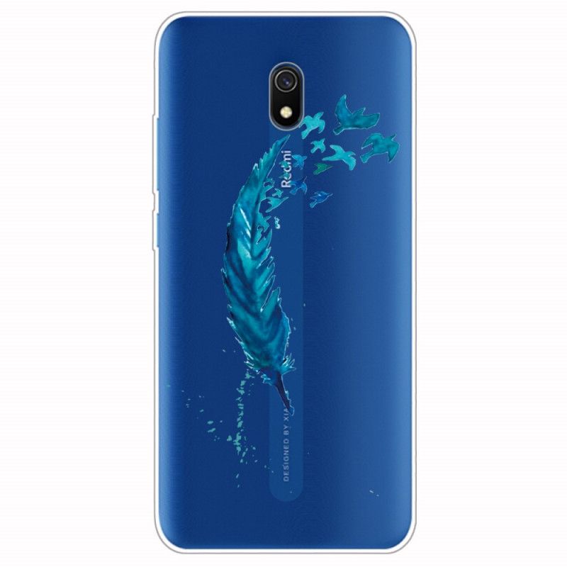 Skal Xiaomi Redmi 8A Vacker Blå Fjäder