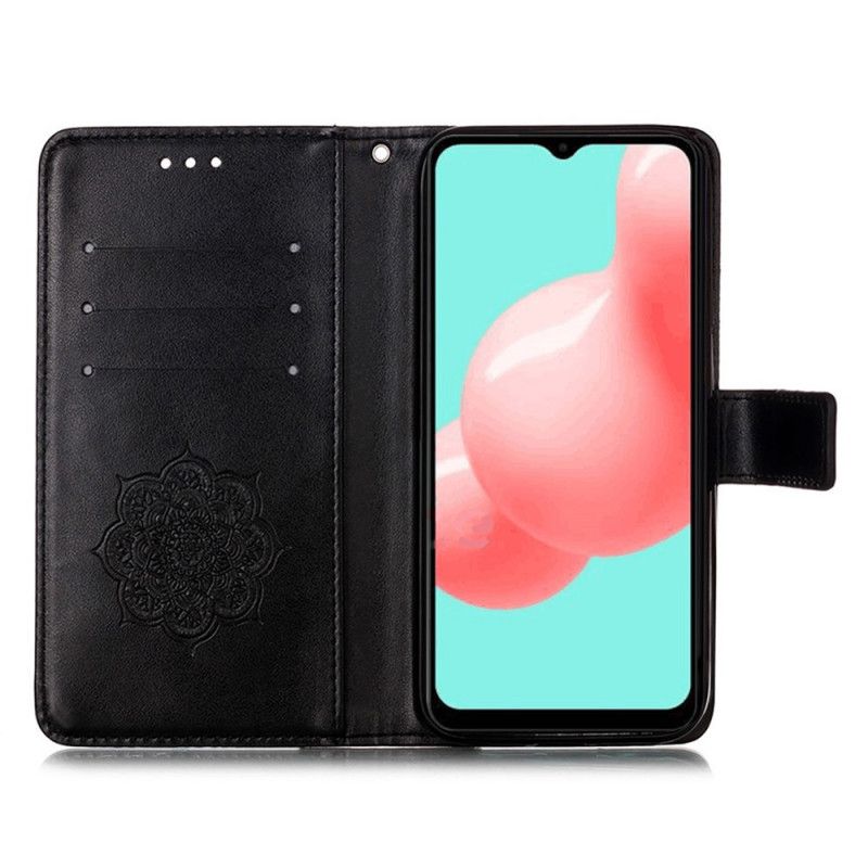 Fodral för Samsung Galaxy A72 4G / A72 5G Svart Drömfångartryck Och Rem