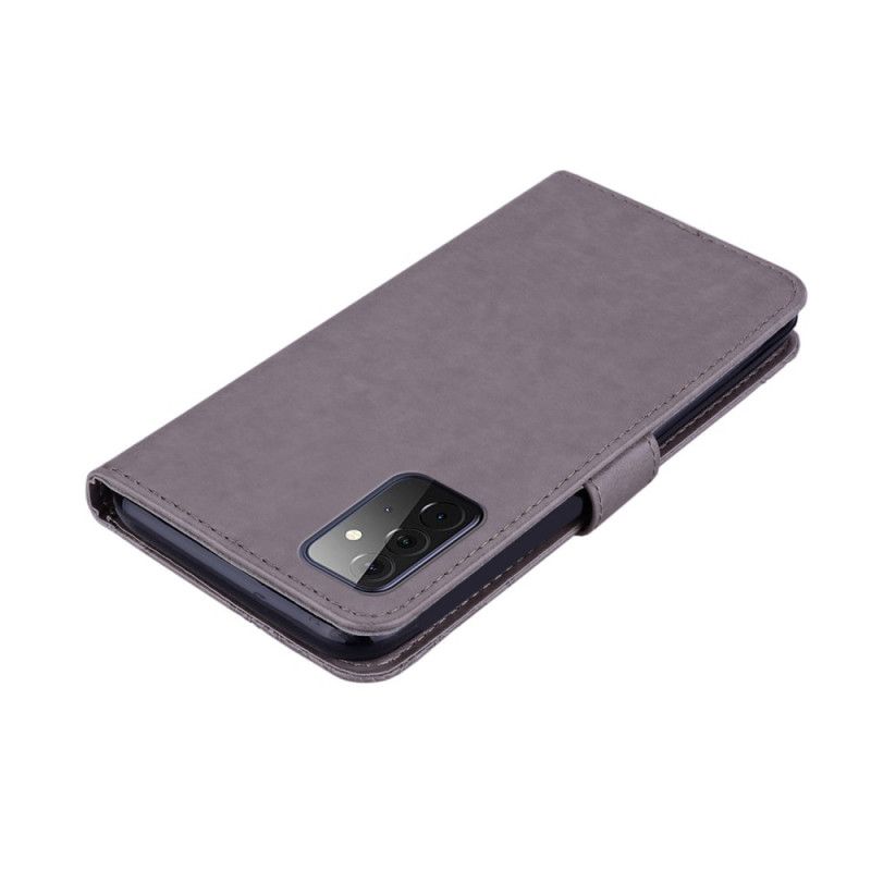 Skyddsfodral Samsung Galaxy A72 4G / A72 5G Grå Ugglamandala Och Charm