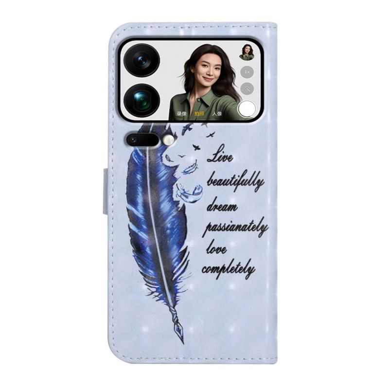 Fodral Xiaomi 17 Pro Max Blå Fjäder