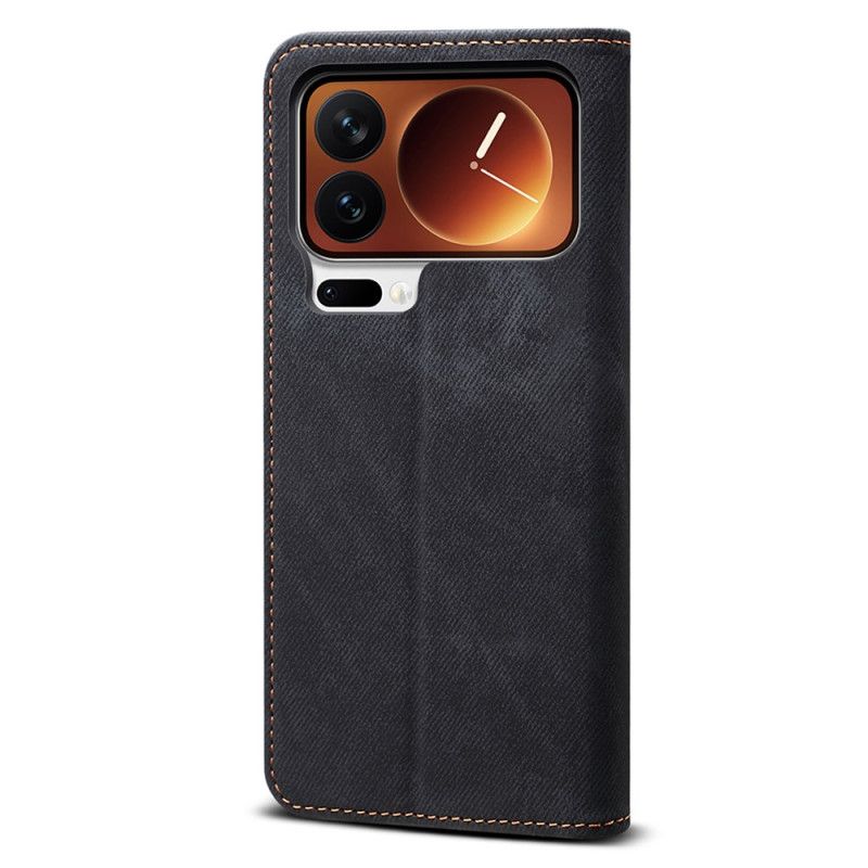 Folio-fodral För Xiaomi 17 Pro Max Denimtygstruktur