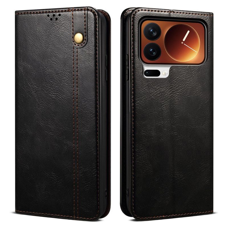 Folio-fodral Xiaomi 17 Pro Max Vaxat Konstläder