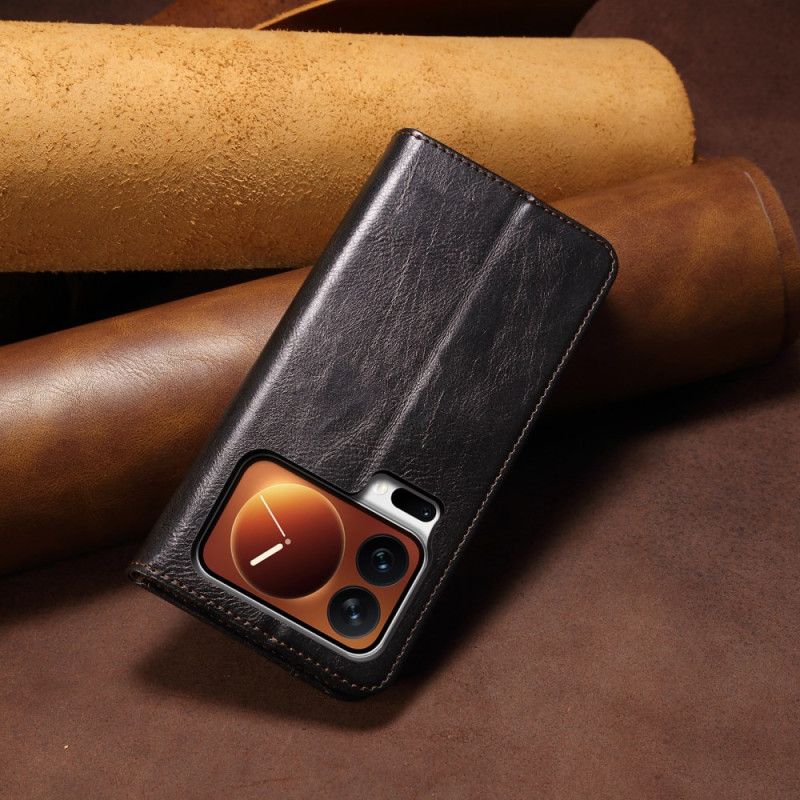 Folio-fodral Xiaomi 17 Pro Max Vaxat Konstläder