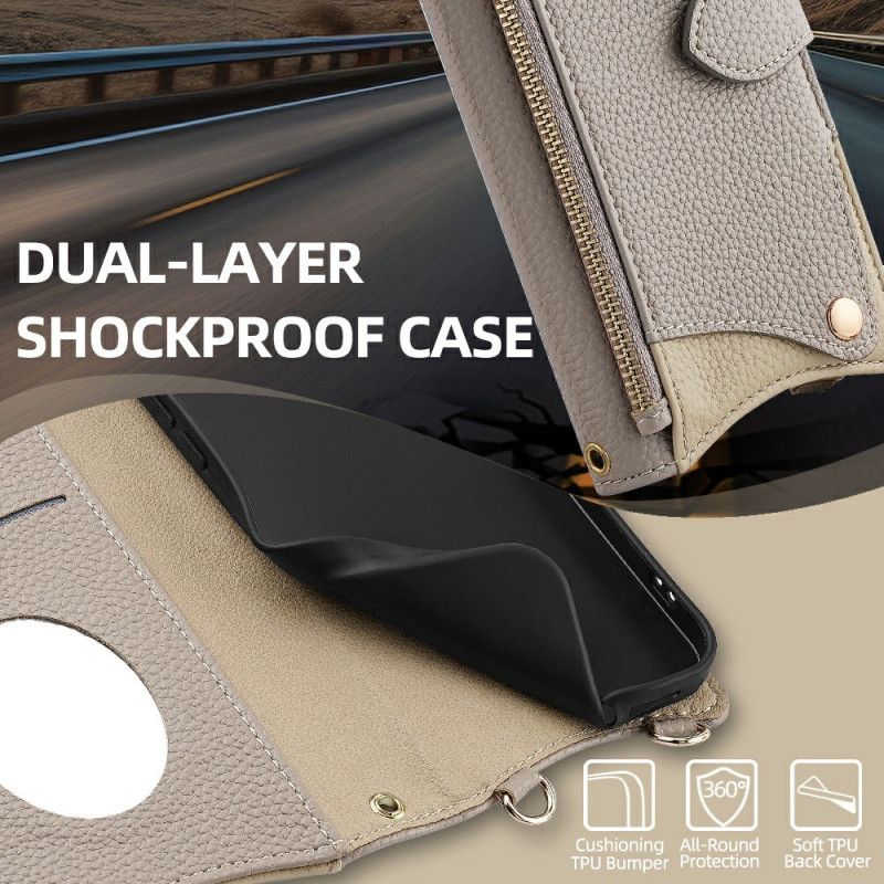 Läderfodral Xiaomi 17 Pro Max Telefonfodral Axelrem Med Kedja