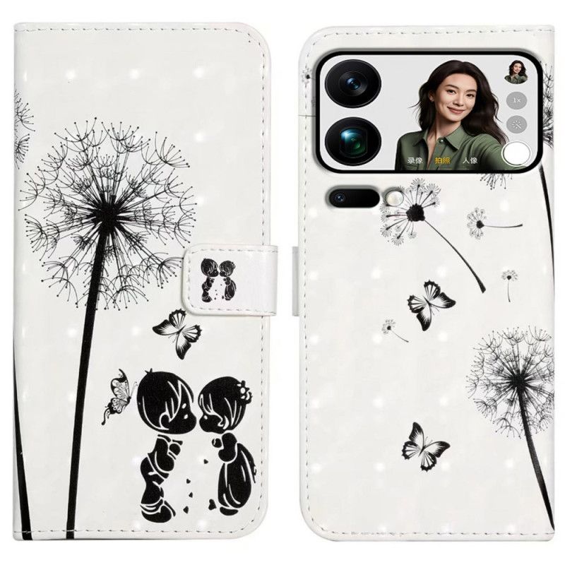Läderfodral Xiaomi 17 Pro Max Telefonfodral Barn Och Maskrosor