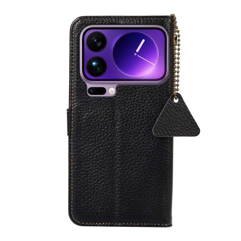 Läderfodral Xiaomi 17 Pro Max Telefonfodral Rfid-blockerande Äkta Läder