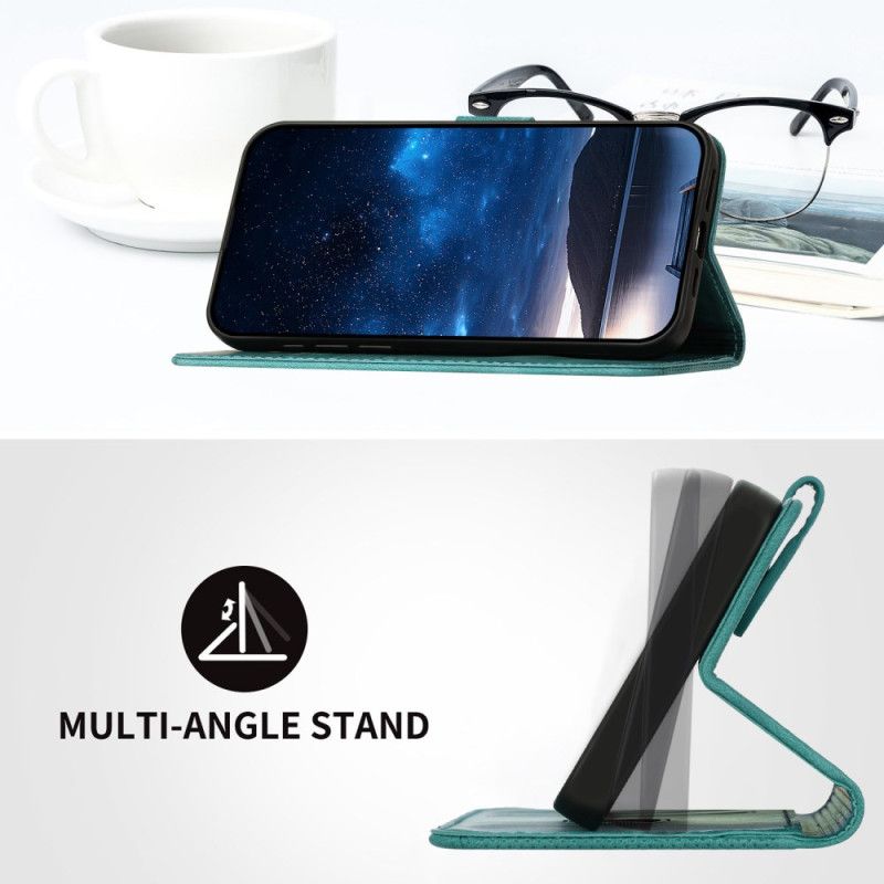 Läderskal Fodral Xiaomi 17 Pro Max Fjärils- Och Geometrisk Design