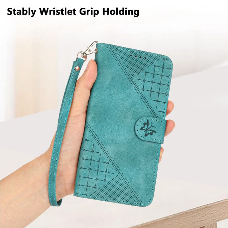 Läderskal Fodral Xiaomi 17 Pro Max Fjärils- Och Geometrisk Design