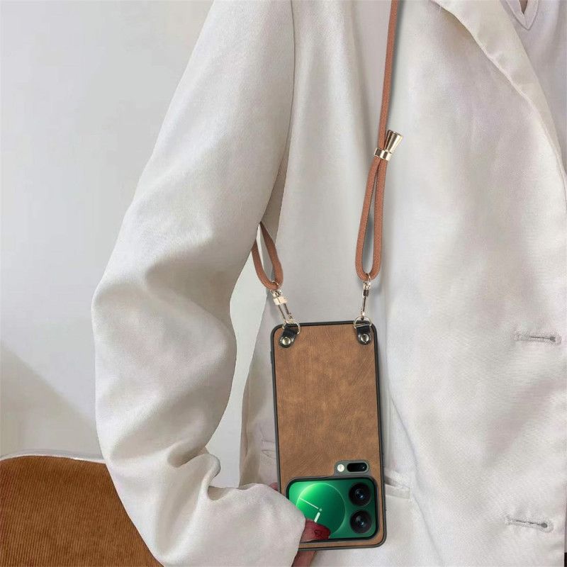 Skal För Xiaomi 17 Pro Max Lädereffekt