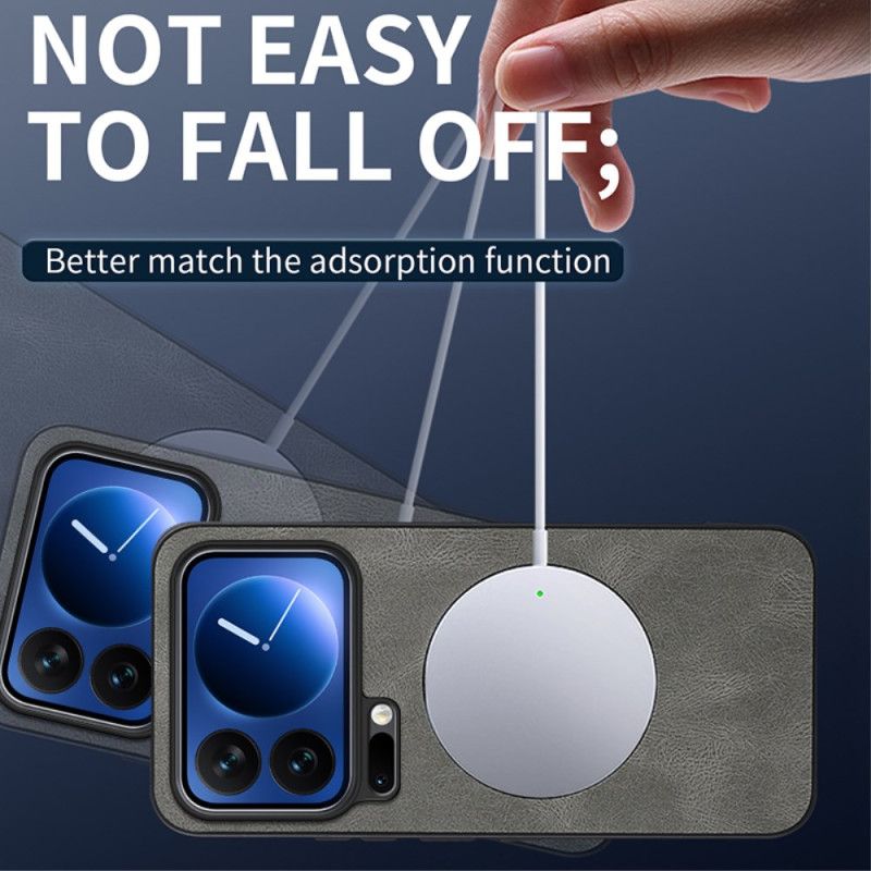 Skal Xiaomi 17 Pro Max Telefonfodral Magsafe Lädereffekt