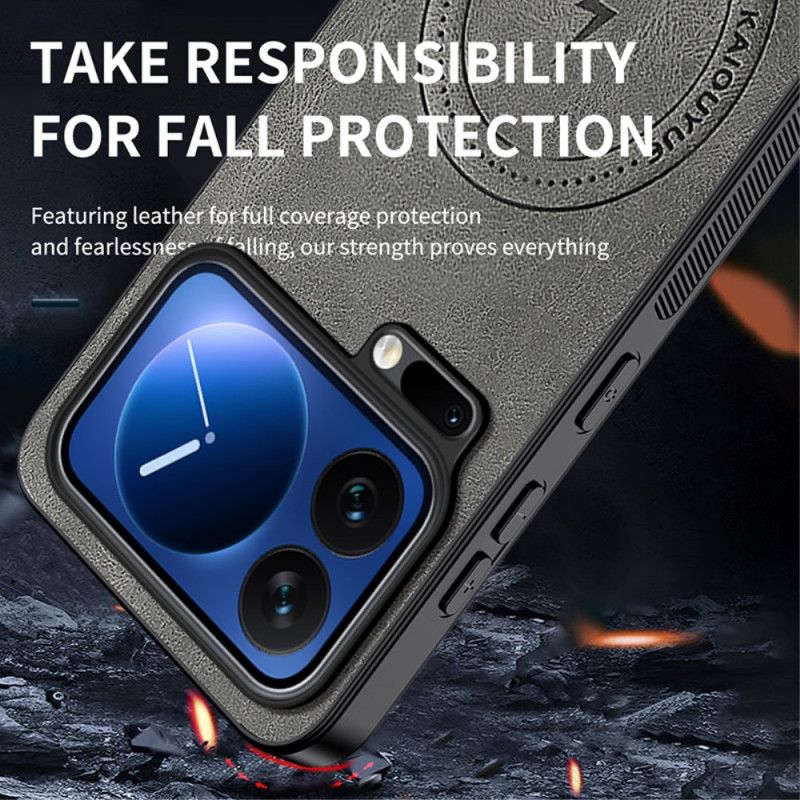 Skal Xiaomi 17 Pro Max Telefonfodral Magsafe Lädereffekt