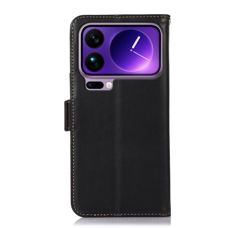 Skyddsfodral Xiaomi 17 Pro Max Äkta Läder Rfid-blockering