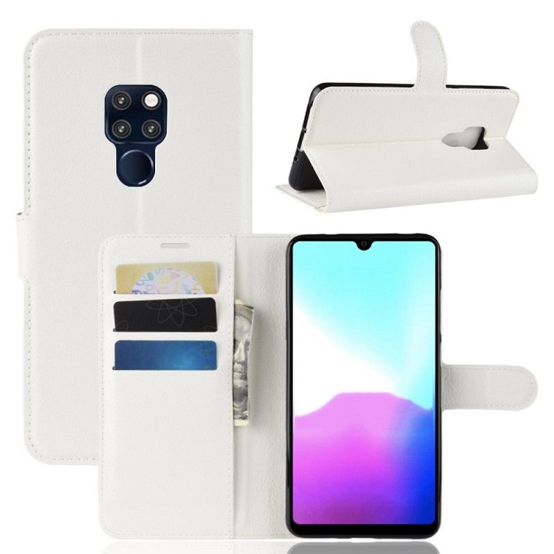 Läderfodral Huawei Mate 20 Svart Mobilskal Klassisk