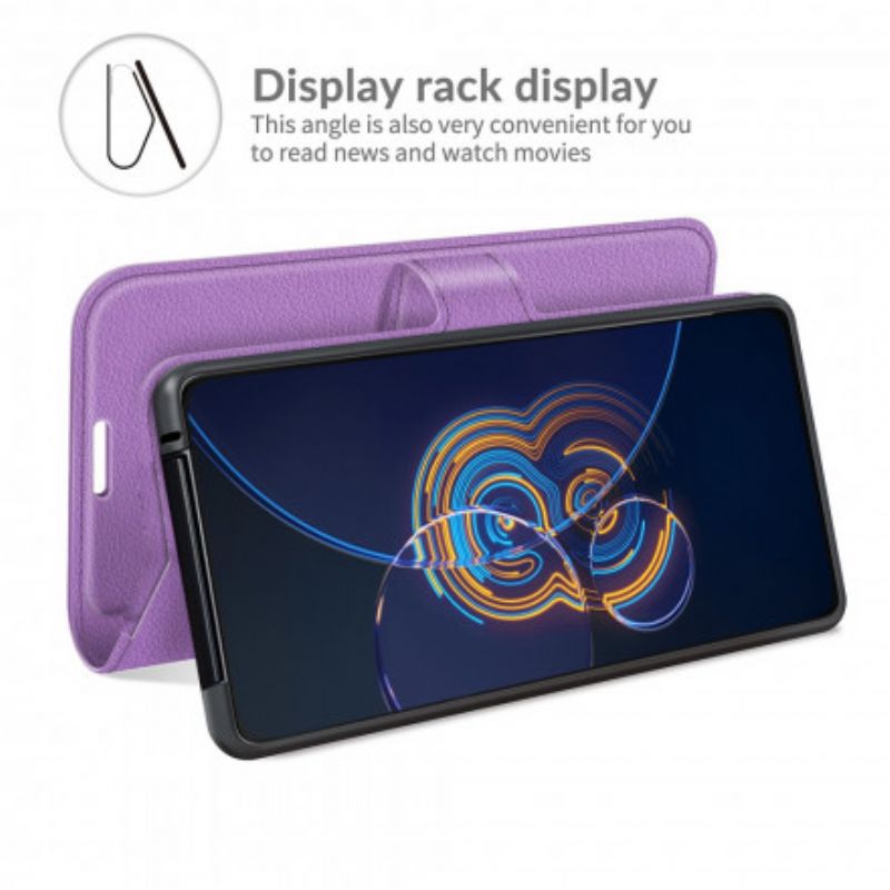 Fodral Asus Zenfone 8 Flip Klassiskt Konstläder