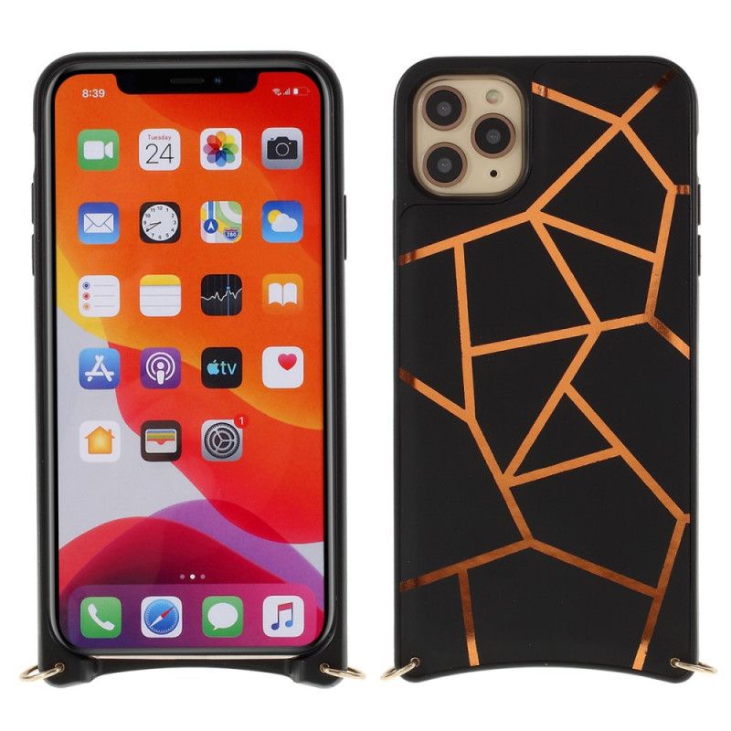 Prickigt Iphone 11 Pro Max-Fodral Med Mutural Kedja