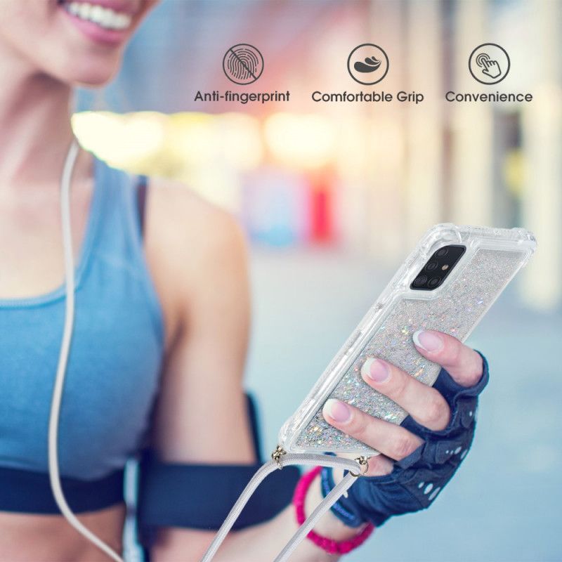 Samsung Galaxy A51 Glitterfodral Med Sladd