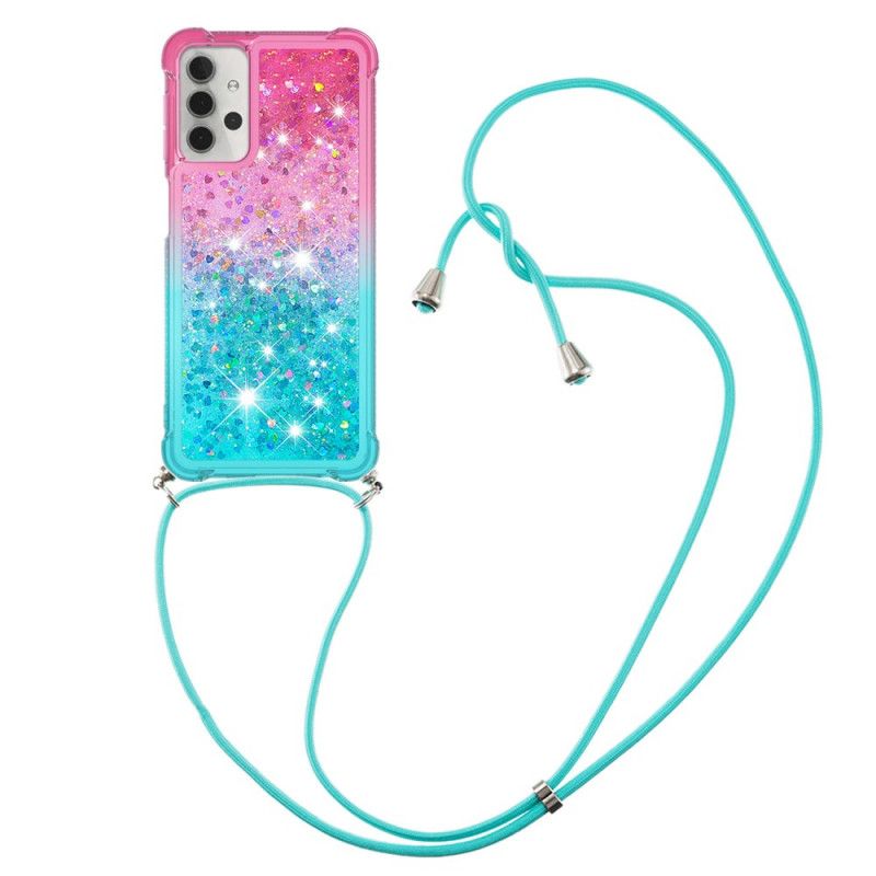 Skal Samsung Galaxy A32 5G Silikon Glitter Och Sladd
